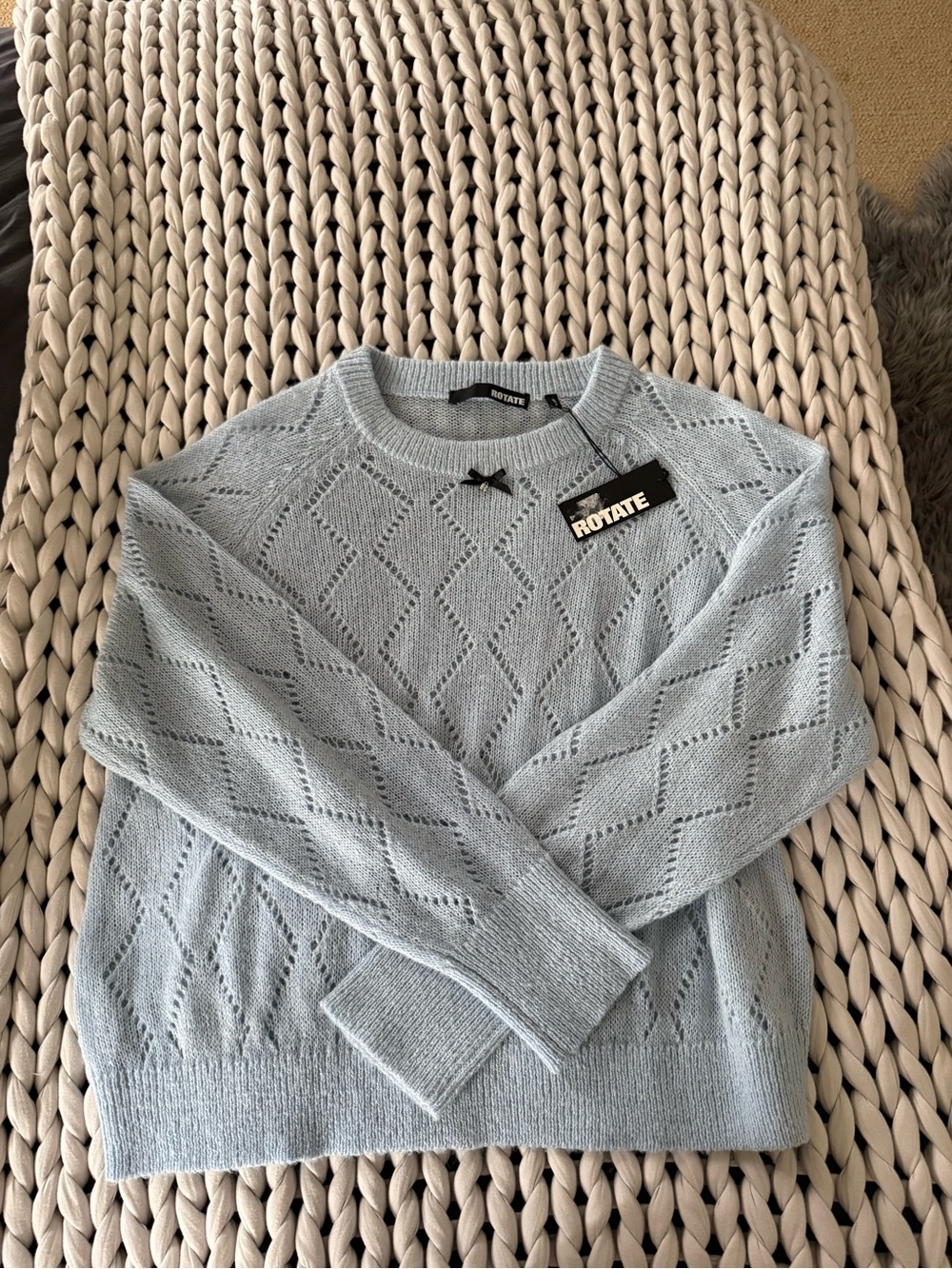 ROTATE BIRGER CHRISTENSEN pointelle-knit sweater NWT